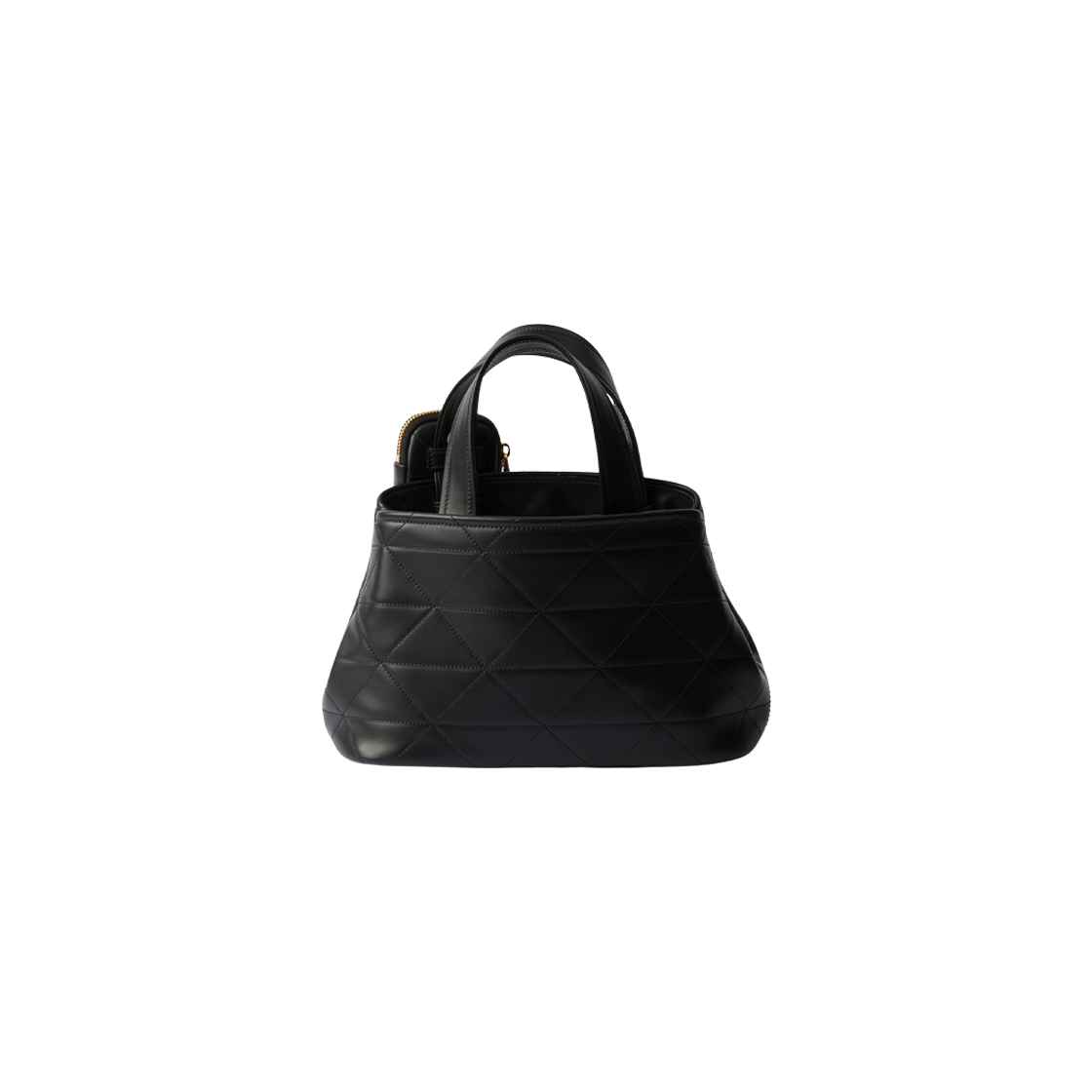 Prada Small Quilted Leather Tote Bag Black 상세 이미지 3