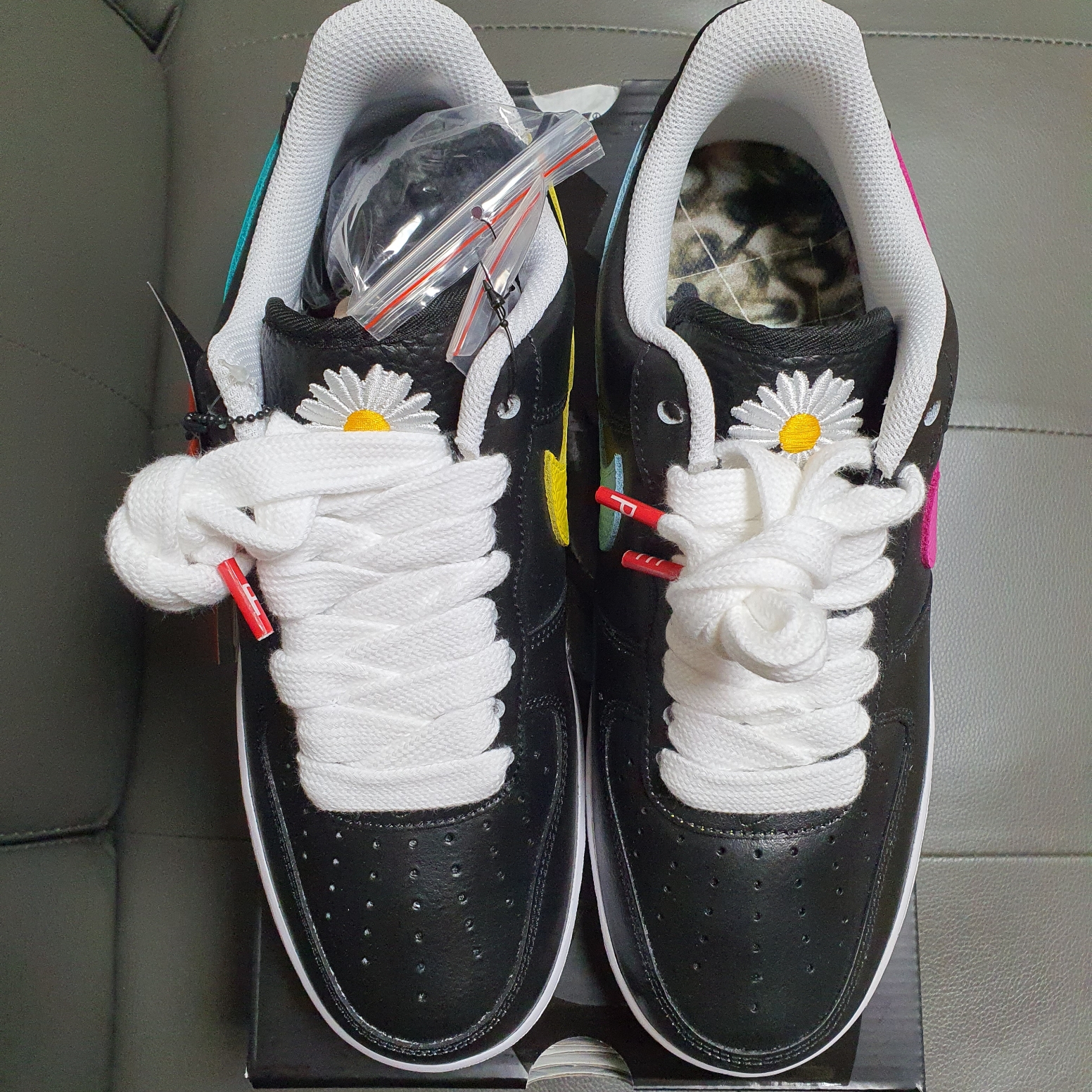 Nike x Peaceminusone Air Force 1 Low Para-Noise 3.0 Black and Multicolor 착용 스타일