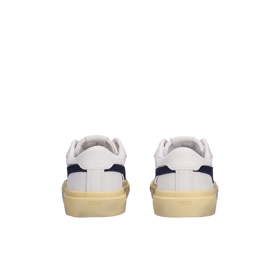 (W) 푸마 카프리 로얄 스웨이드 빈티지 스니커즈 웜 화이트 네이비((W) Puma Capri Royale Suede Vintage Sneakers Warm White Navy) - 4