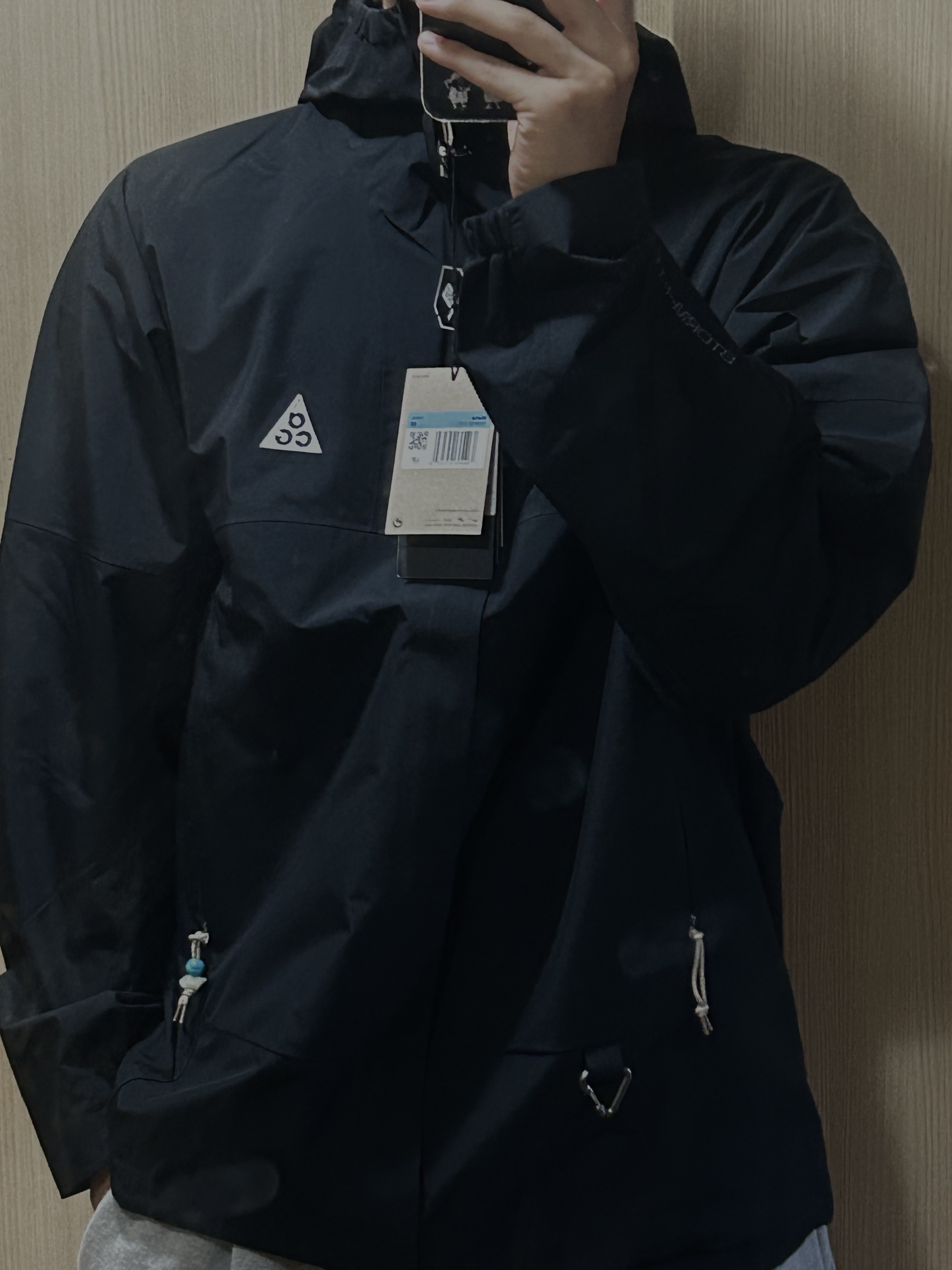 Nike ACG Storm-Fit ADV Cascade Rains Full Zip Jacket Black - Asia 착용 스타일