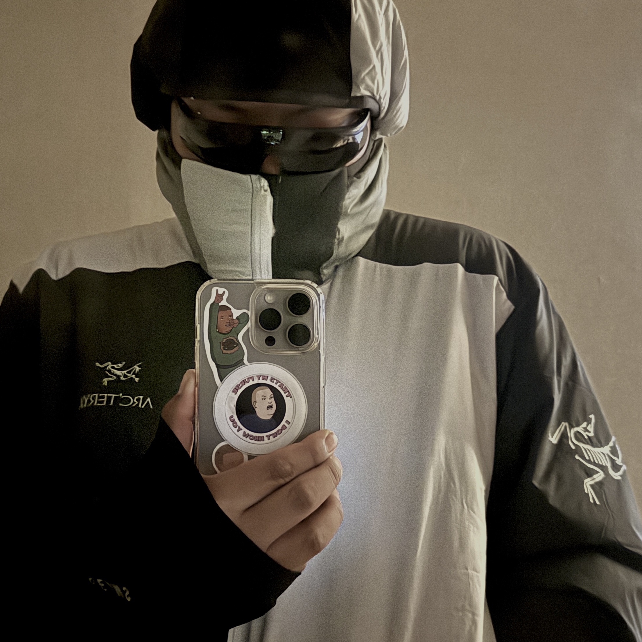 Arc'teryx x Beams Atom Hoody Tranquil 착용 스타일