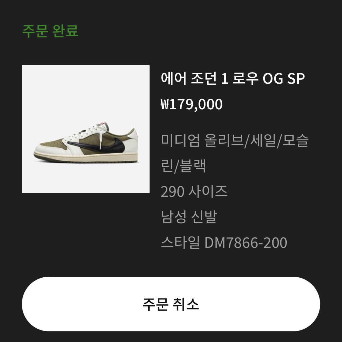 Jordan 1 x Travis Scott Retro Low OG SP Reverse Olive 착용 스타일 - 3