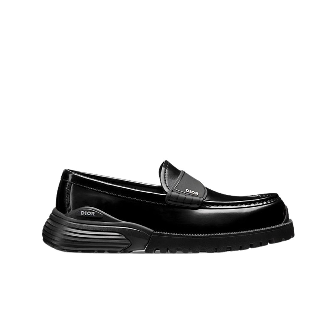 디올 컴뱃 로퍼 블랙 폴리쉬드 카프스킨(Dior Combat Loafer Black Polished Calfskin) - 1