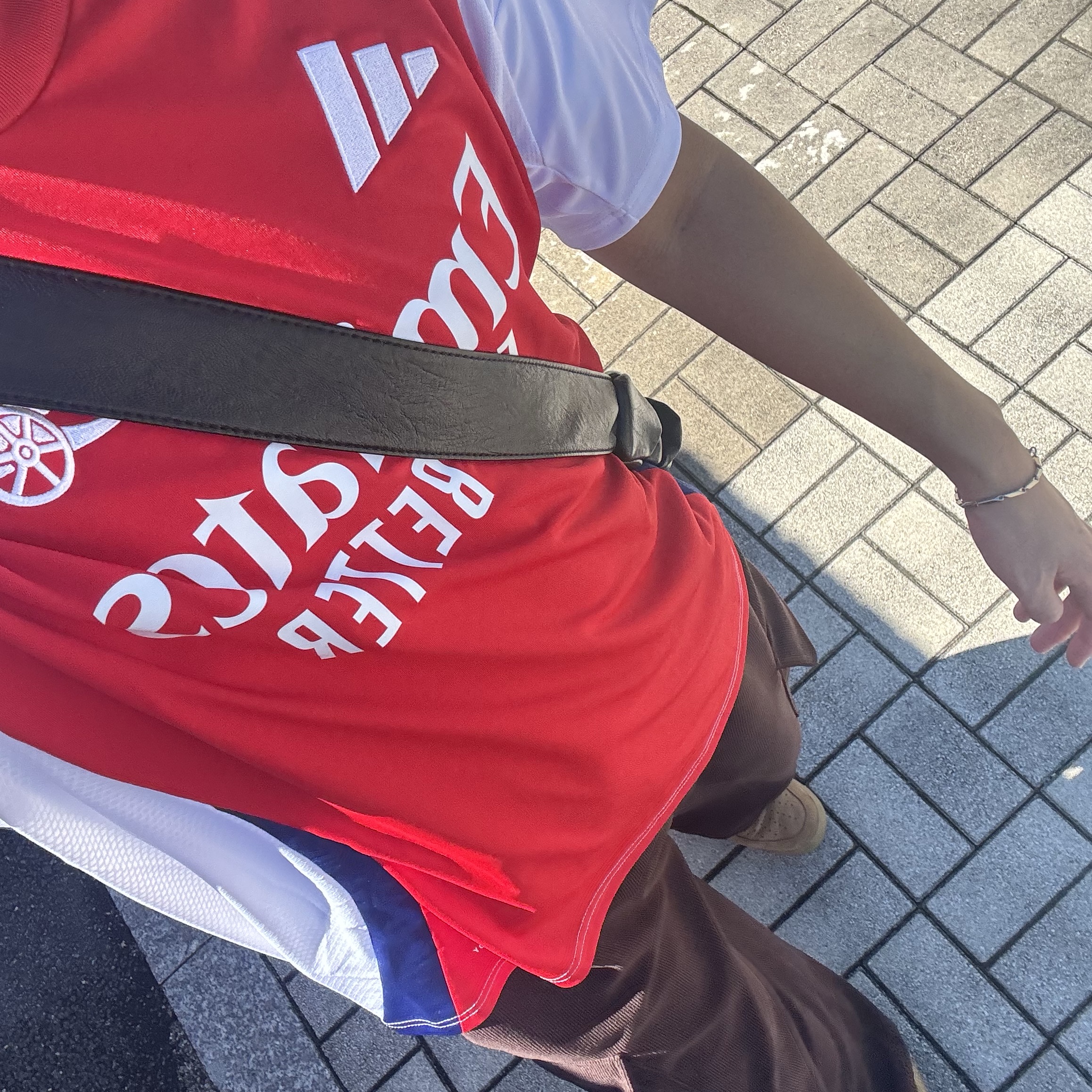 Adidas Arsenal 2024/25 Home Jersey Better Scarlet White - KR Sizing (Non Marking Ver.) 착용 스타일