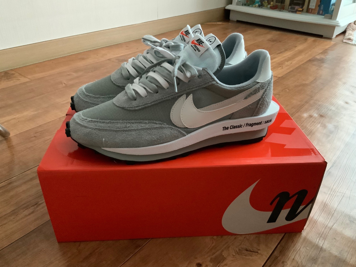 Nike x Sacai x Fragment LDWaffle Light Smoke Grey 착용 스타일