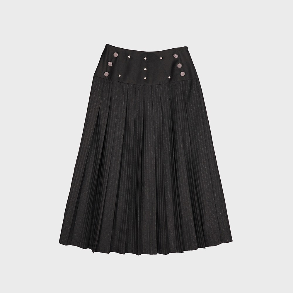 Dared METAL PLEATED LONG SKIRT 상세 이미지 1