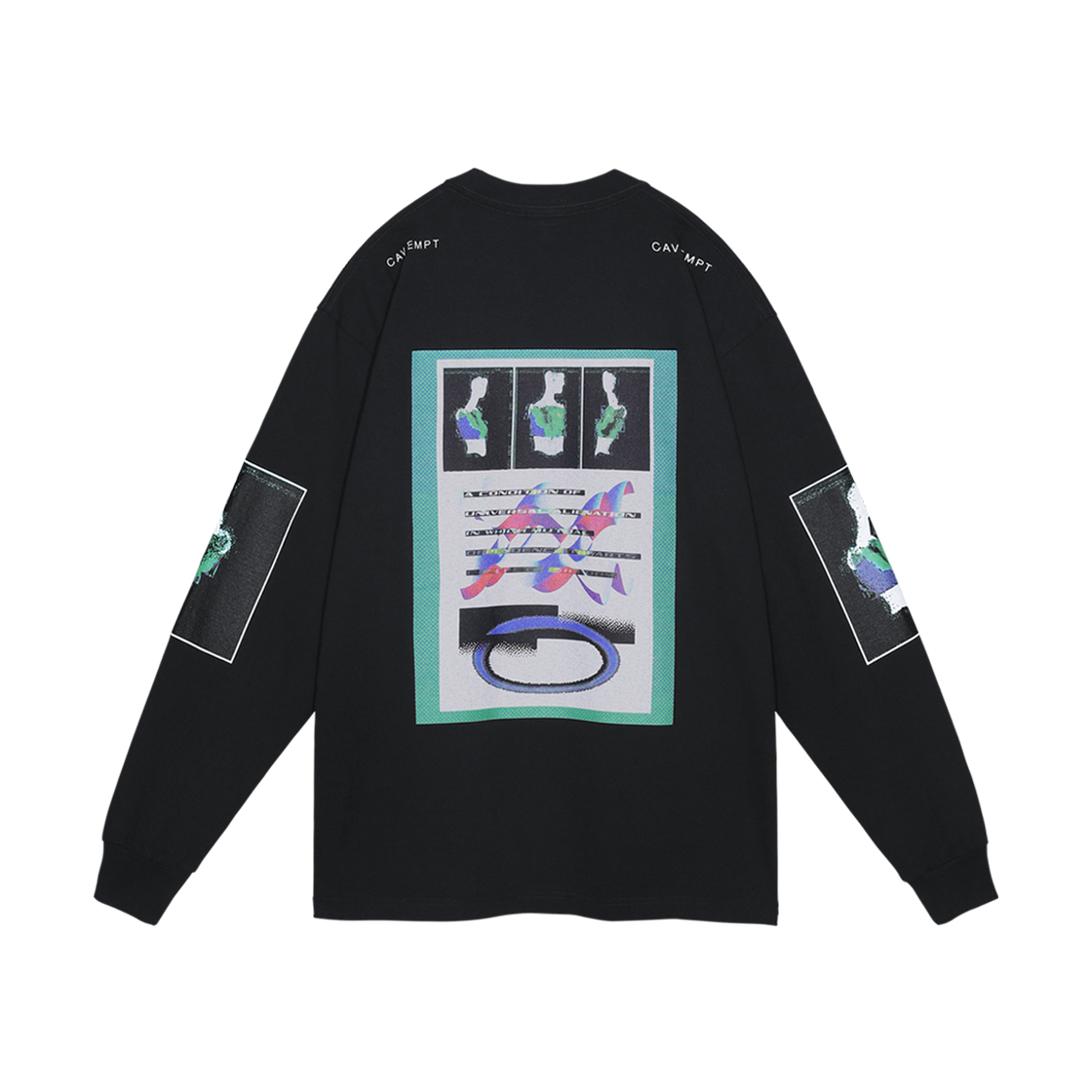 Cav Empt Torshin_SEQ Long Sleeve T-Shirt Black - 24FW 상세 이미지 2