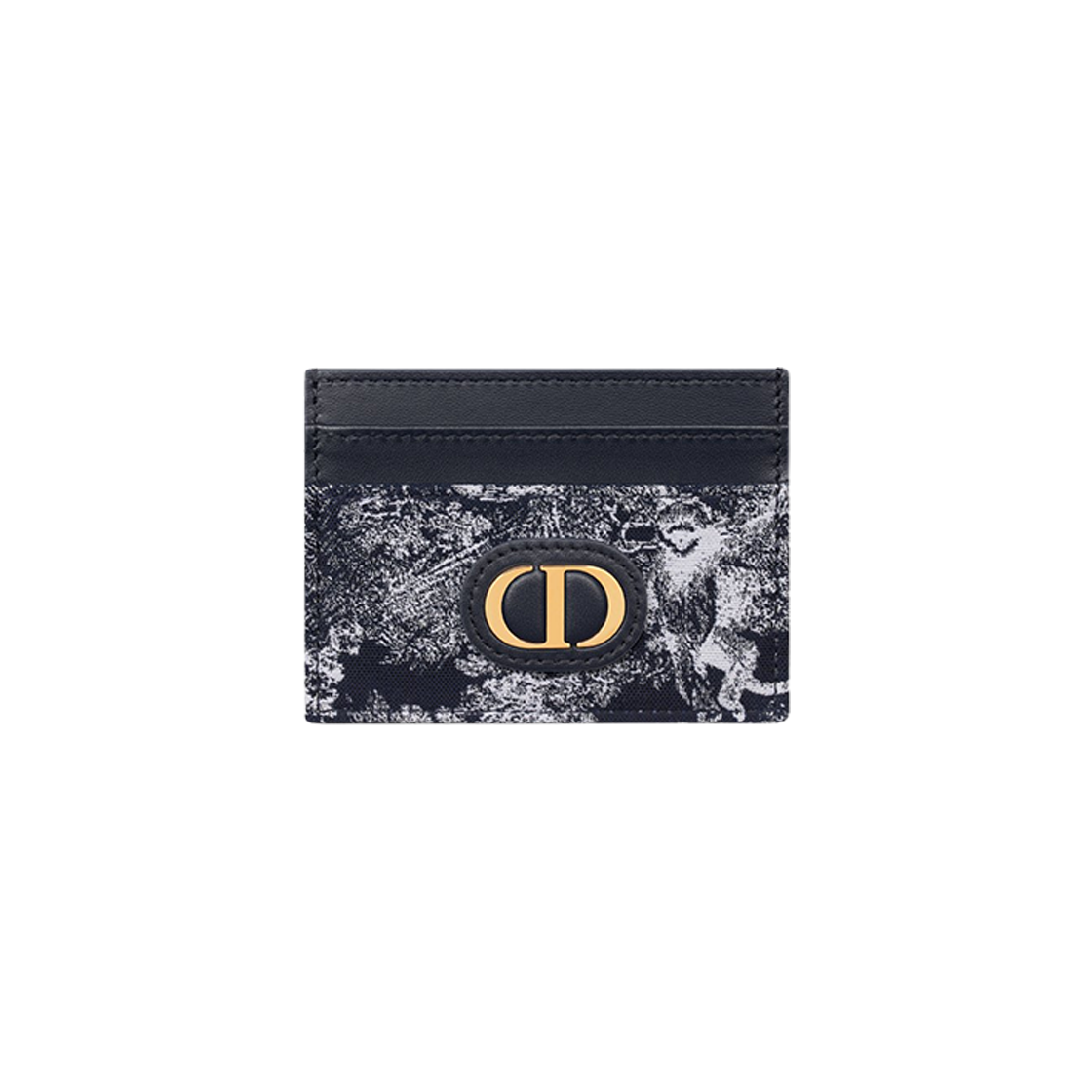 Dior 30 Montaigne Freesia Card Holder Blue Toile De Jouy Reverse Jacquard 상세 이미지 1