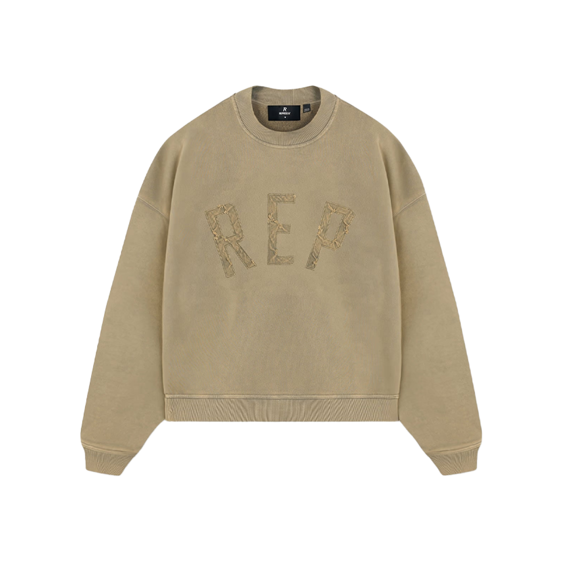 KM4CTSWRP08EK Represent Rep Applique Sweater Fawn - 24FW