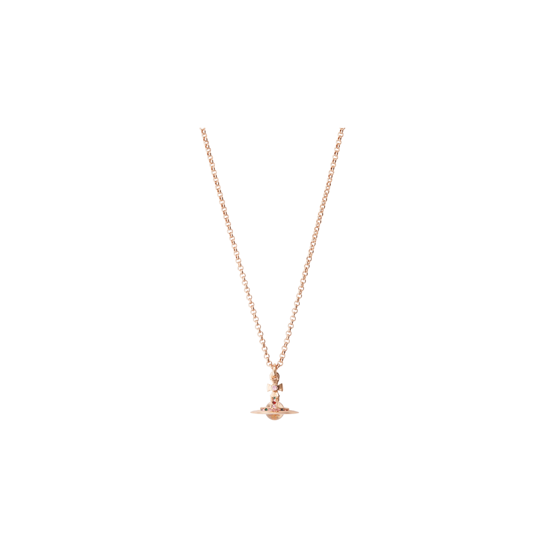 Vivienne Westwood Petite Orb Necklace Pink Gold 상세 이미지 1