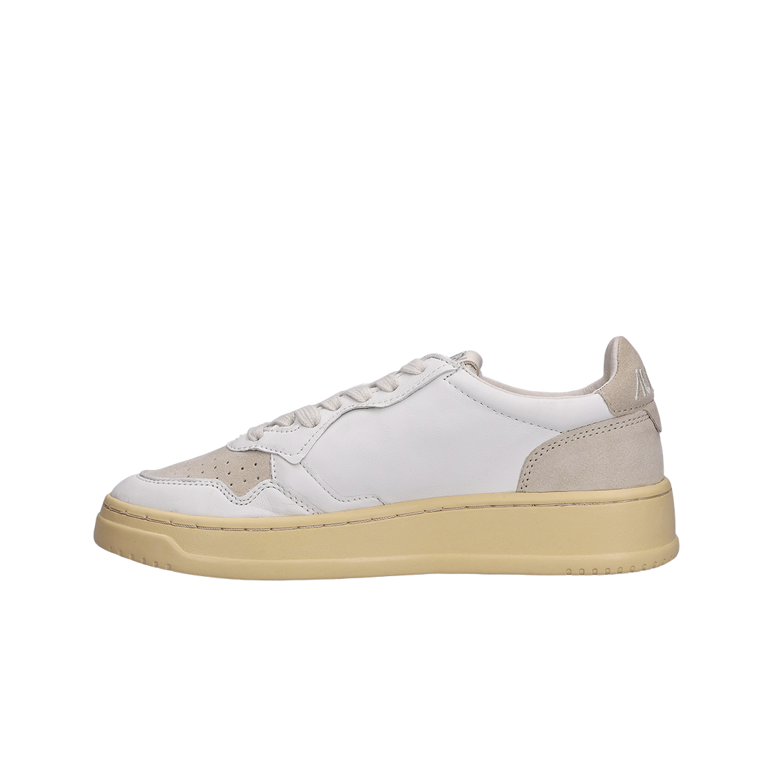 (W) 오트리 메달리스트 로우 스웨이드 레더 스니커즈 화이트 샌드 브라운((W) Autry Medalist Low Suede Leather Sneakers White Sand Brown) - 3