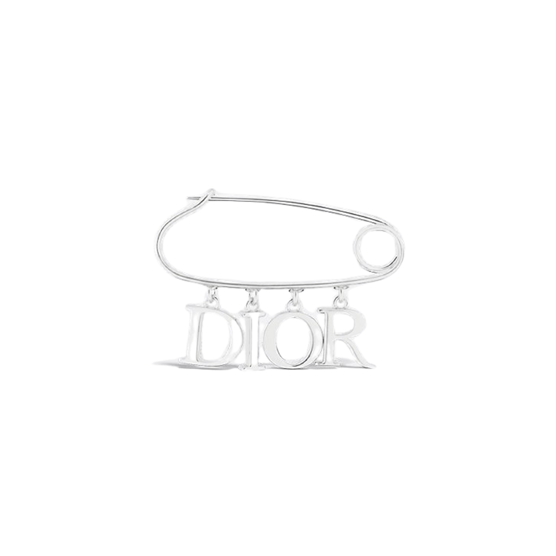 Dior Letters Brooch Silver-Finish Brass 상세 이미지 1