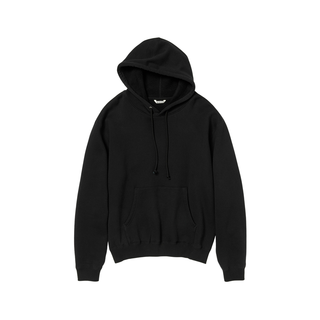 Auralee Smooth Soft Sweat P/O Parka Black 상세 이미지 1