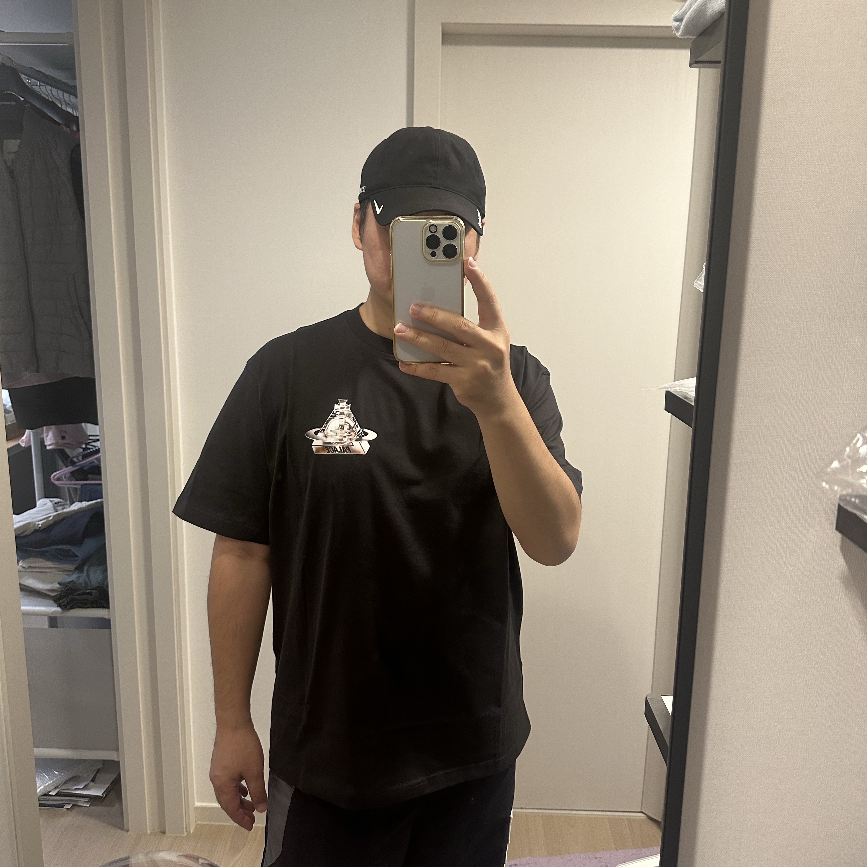 Palace x Vivienne Westwood T-Shirt Black - 24FW 착용 스타일 - 2