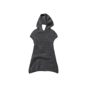 Perverze Women Hairy Alpaca Knit Mini Dress Gray - 24FW