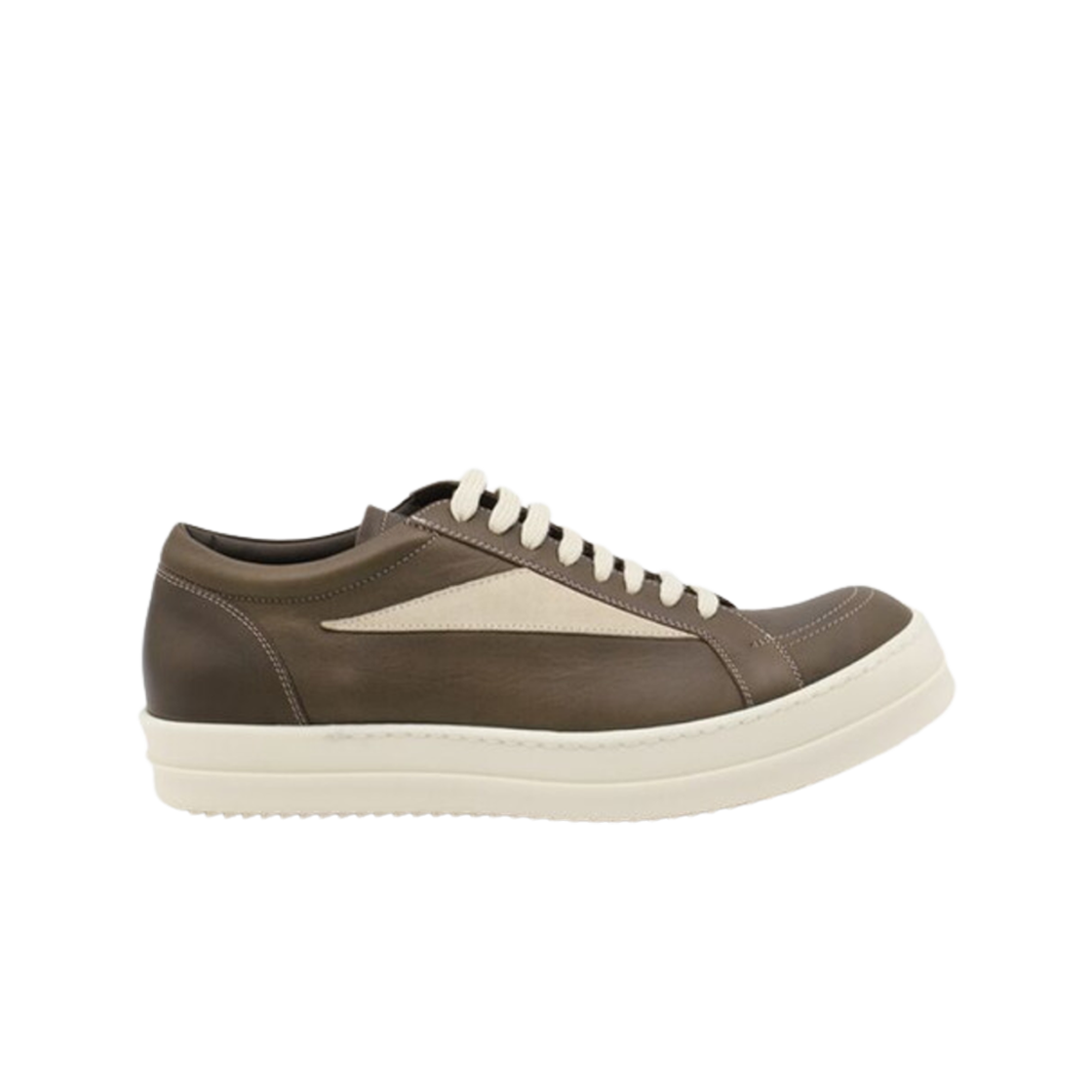 RR02D6897LOOLVS-3511 Rick Owens Leather Vintage Sneakers Brown