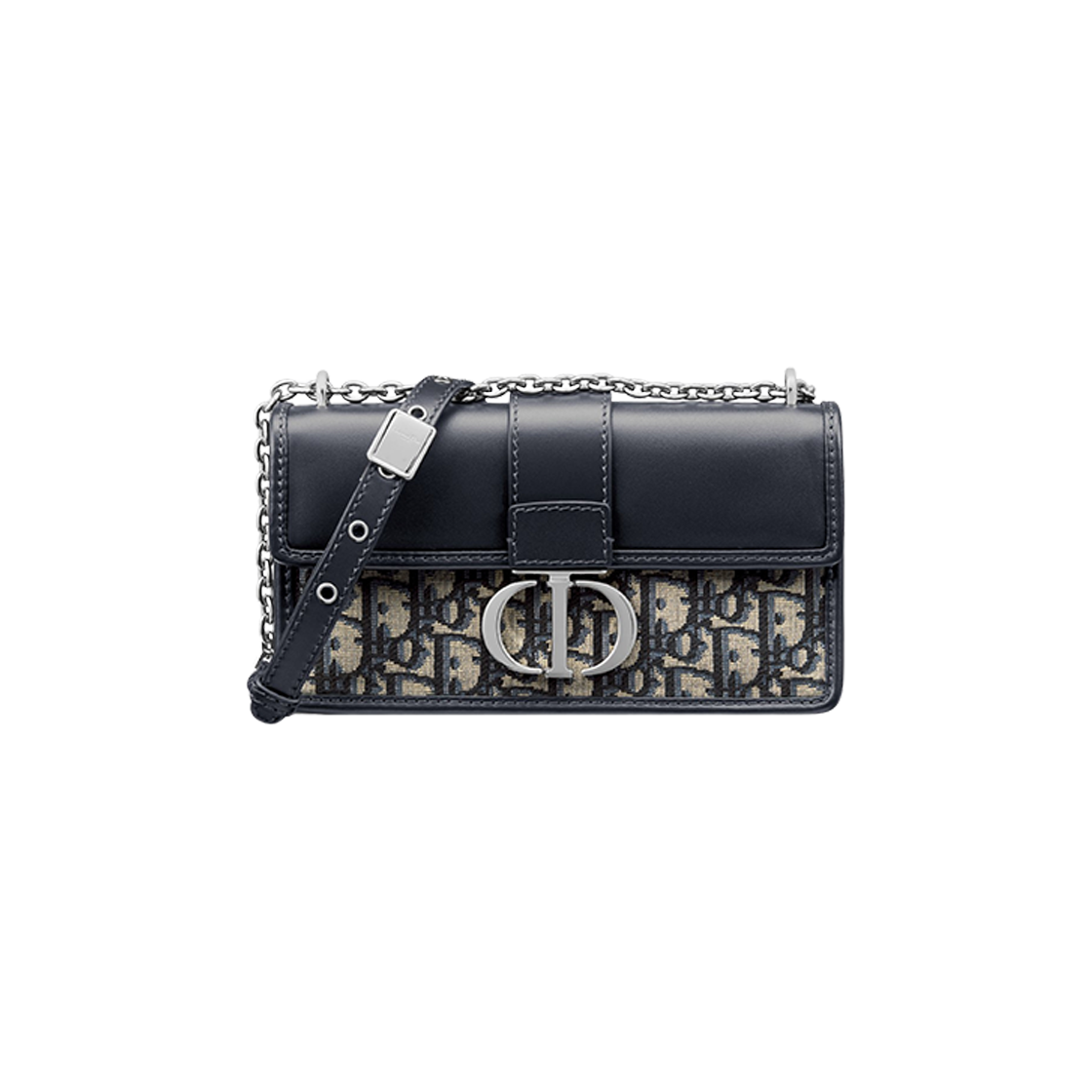 Dior 30 Montaigne East West Bag with Chain Blue Dior Oblique Jacquard and Smooth Calfskin 상세 이미지 1