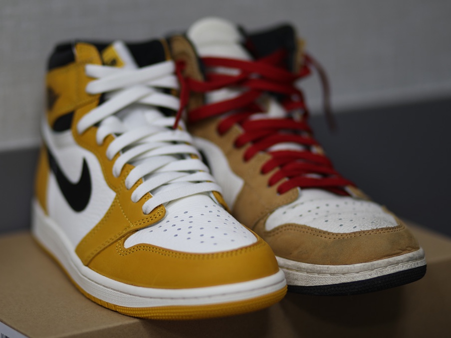 Jordan 1 Retro High OG Yellow Ochre 착용 스타일 - 3