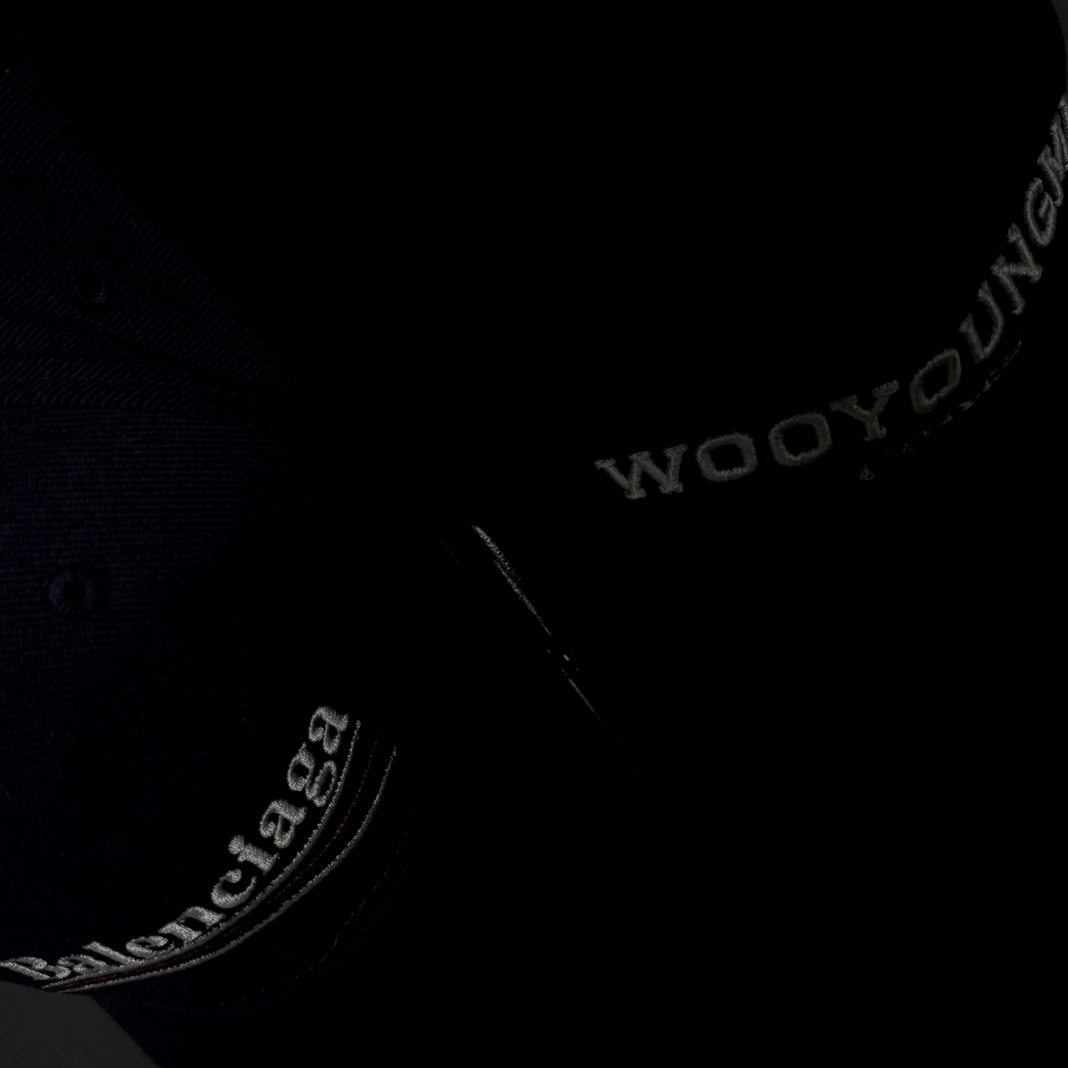Balenciaga Political Campaign Cap Blue, Wooyoungmi Embroidered Ball Cap Black 착용 스타일