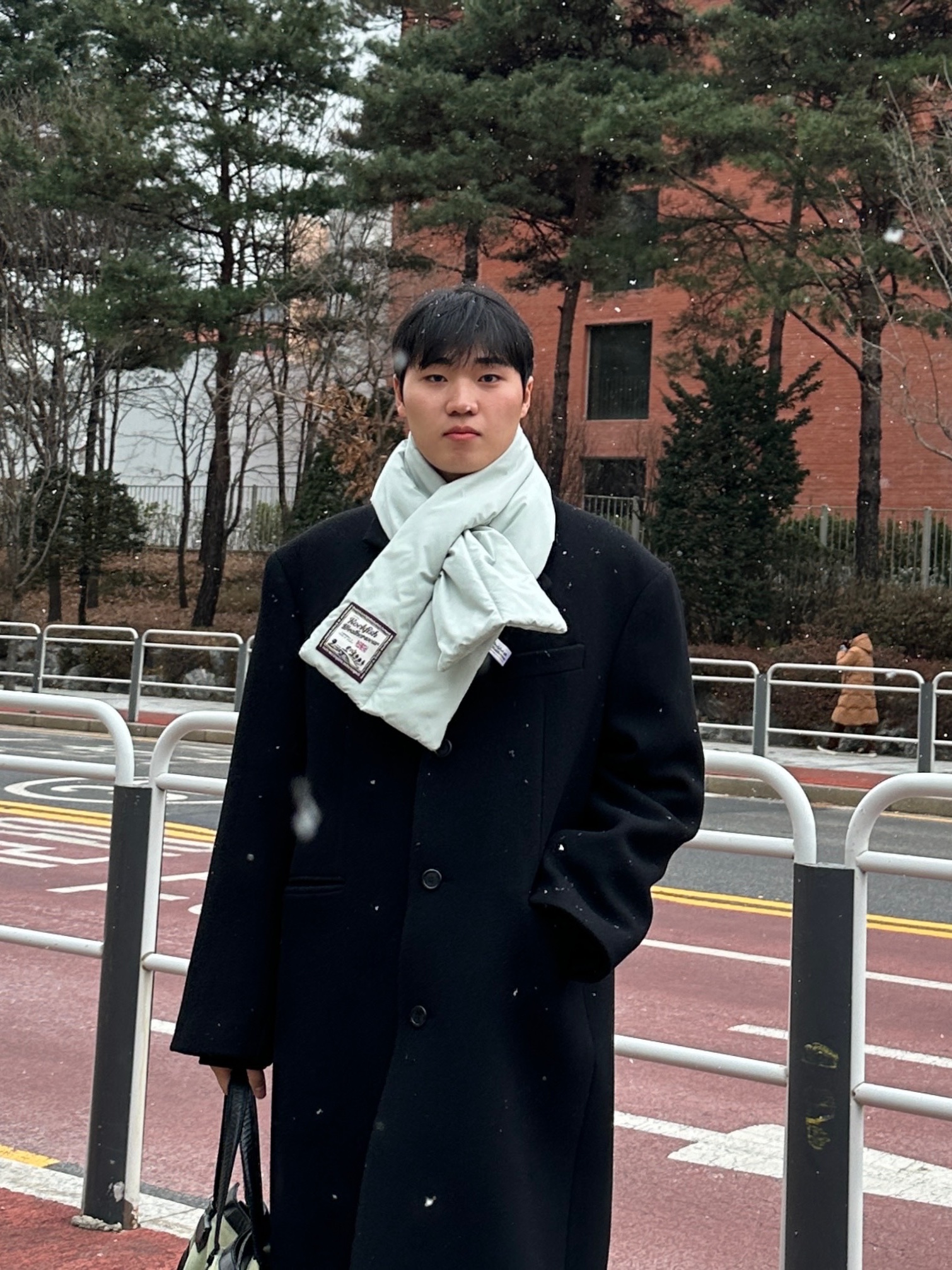 (W) Rockfishweatherwear Padding Muffler Sage 착용 스타일 - 3