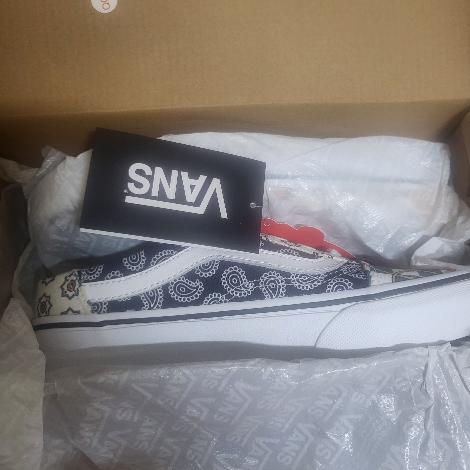 Vans Old Skool Mule Pattern Mix 착용 스타일 - 3