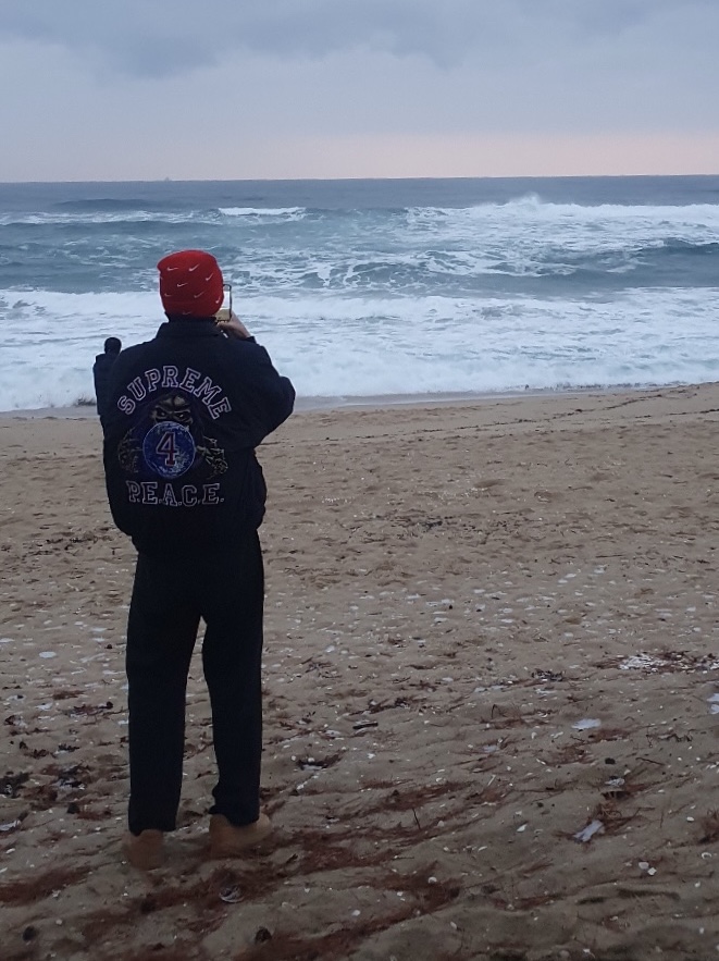 Supreme Peace Embroidered Work Jacket Navy - 23FW, Nike x Supreme Air Force 1 Low Flax 착용 스타일