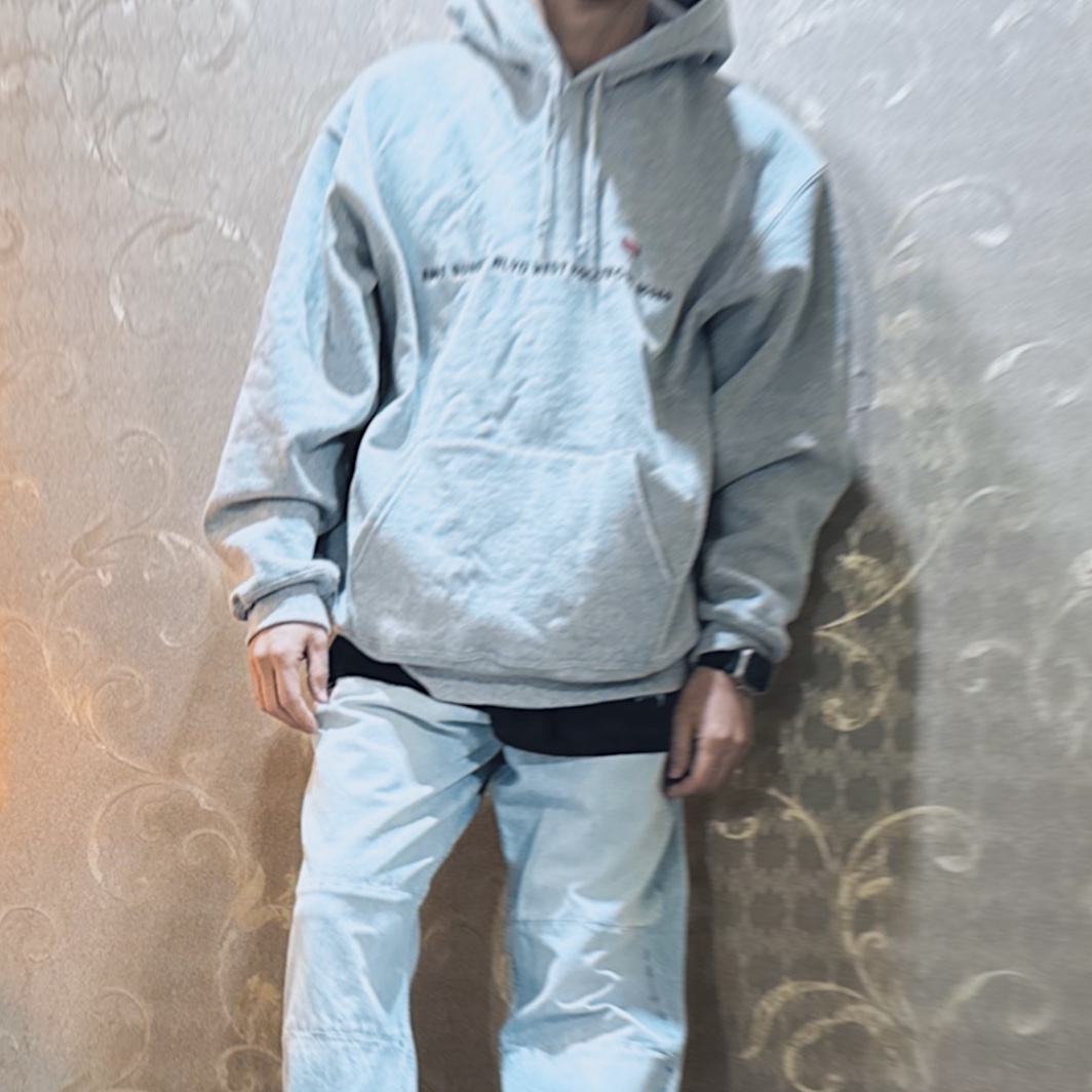 Supreme West Hollywood Shop Small Box Hooded Sweatshirt Heather Grey - 23FW 착용 스타일 - 1