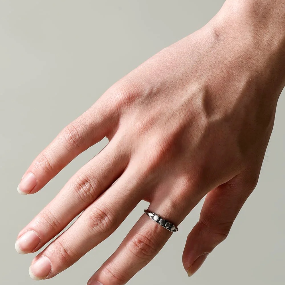 Werkstatt:Munchen Ring Combination Facettes Sterling Silver - 24SS 착용 스타일