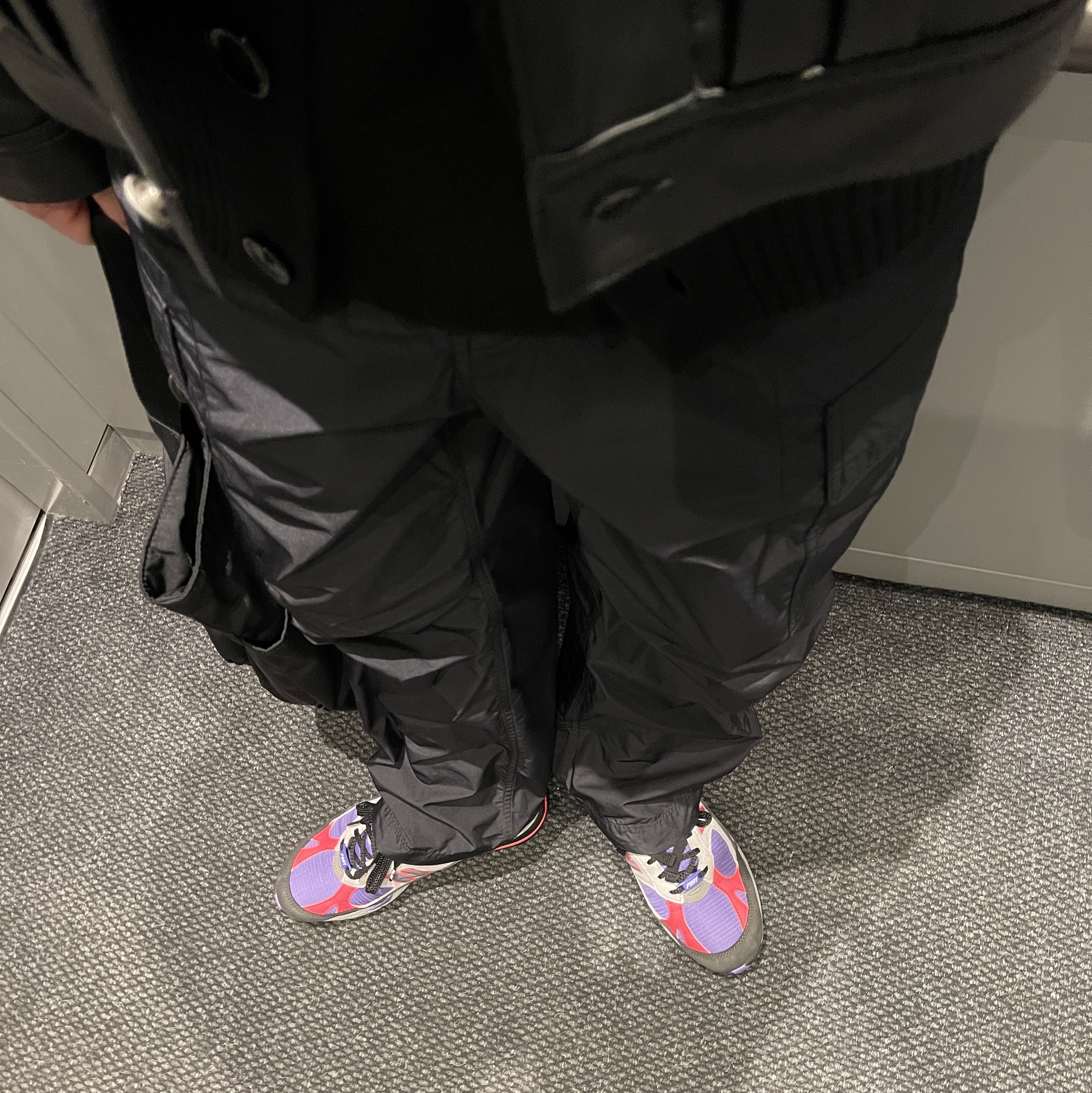 New Balance x Palace 991 Made in UK Black Ultra Violet 착용 스타일