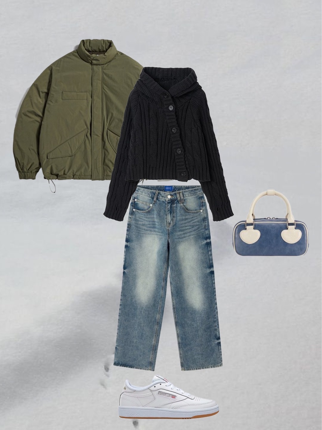 Millo Women Button Hood Bolero Cardigan Black, (W) Reebok Club C 85 White Light Grey 착용 스타일 - 2