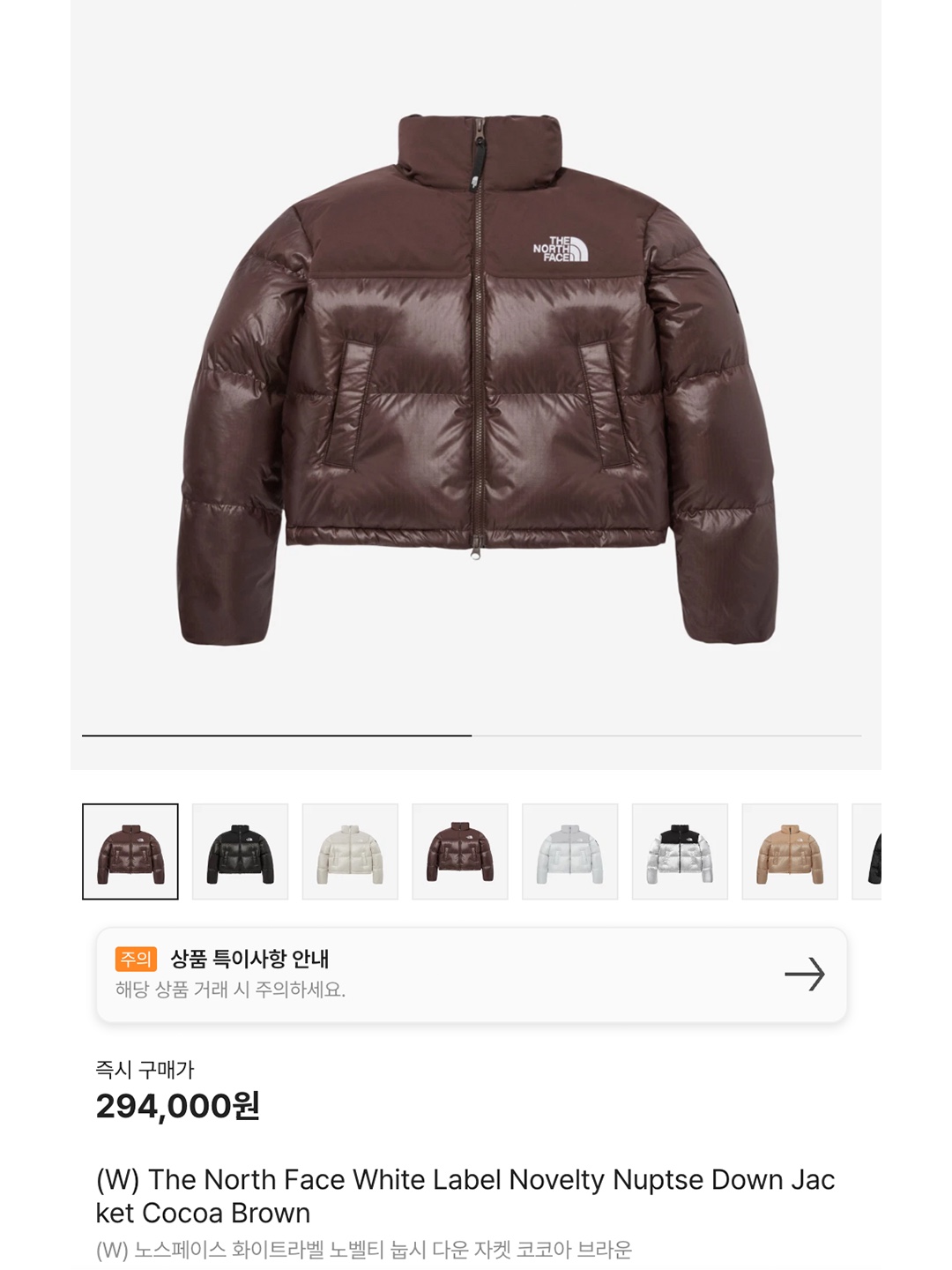 The North Face 1996 Water Shield Nuptse Jacket Beige Brown, (W) The North Face 1996 Eco Nuptse Jacket Mandarin Orange 착용 스타일 - 7