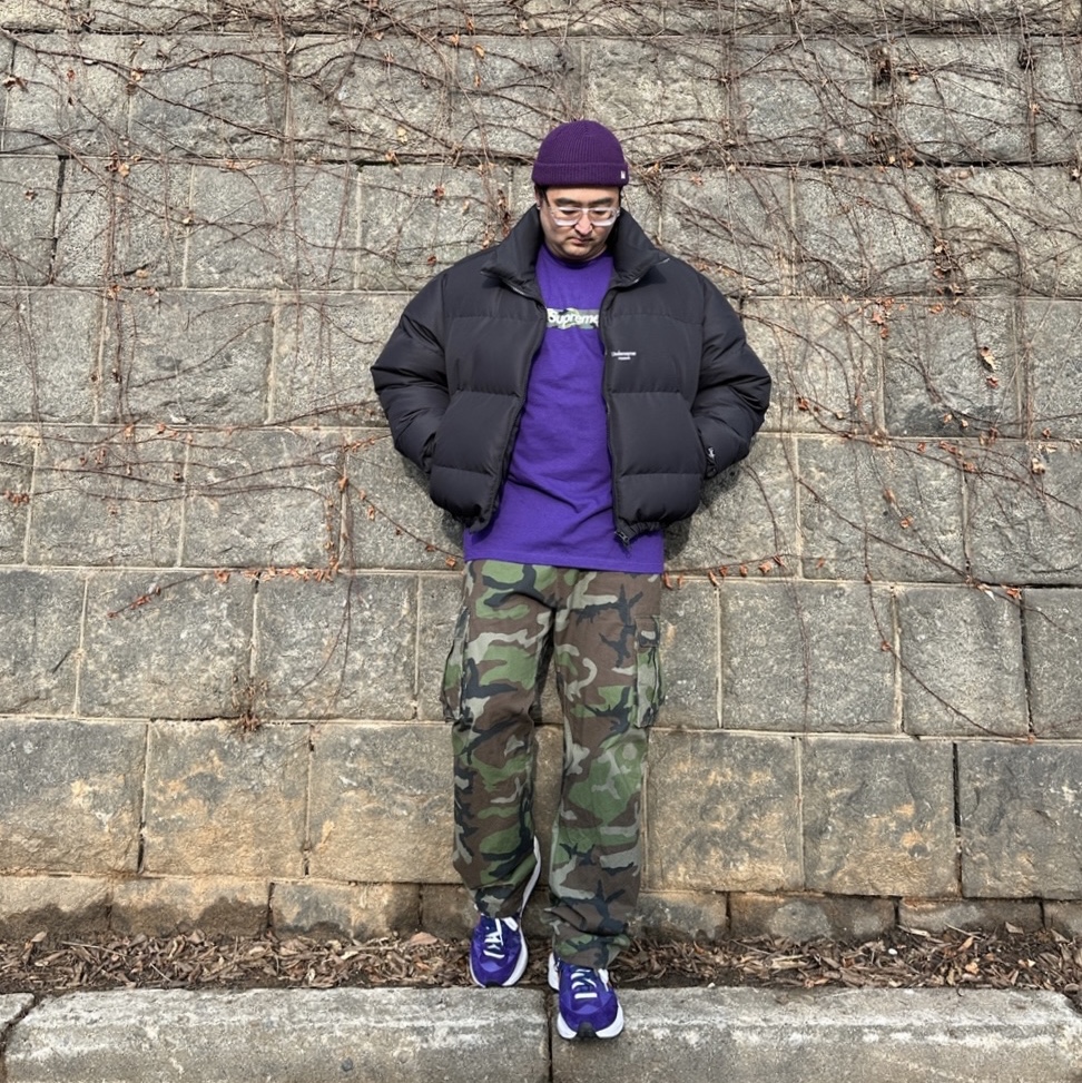 Gentle Monster x Maison Margiela MM011 Clear Black Gradient, Supreme Box Logo T-Shirt Purple - 23FW 착용 스타일 - 1