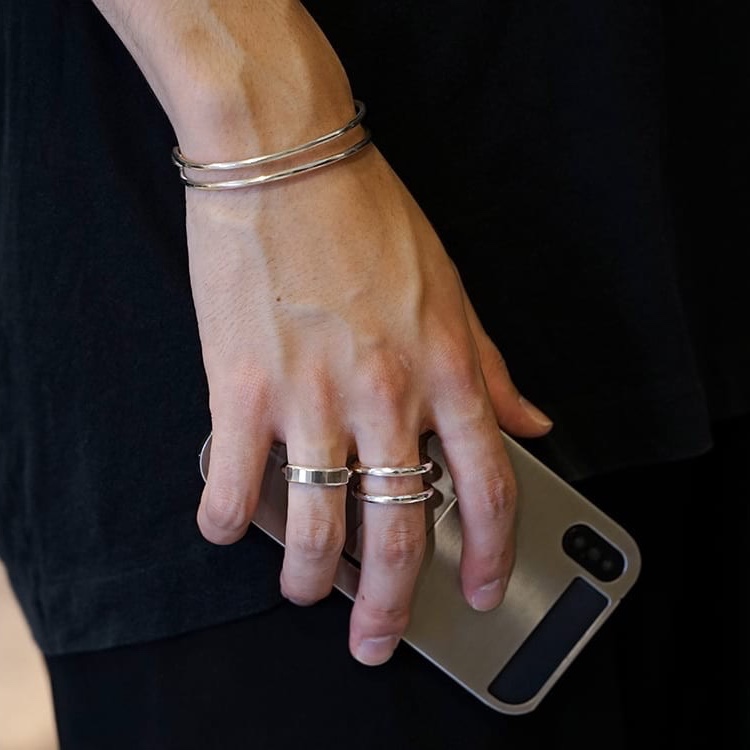 Werkstatt:Munchen Bracelet Hammered Link Sterling Silver - 24SS 착용 스타일 - 3