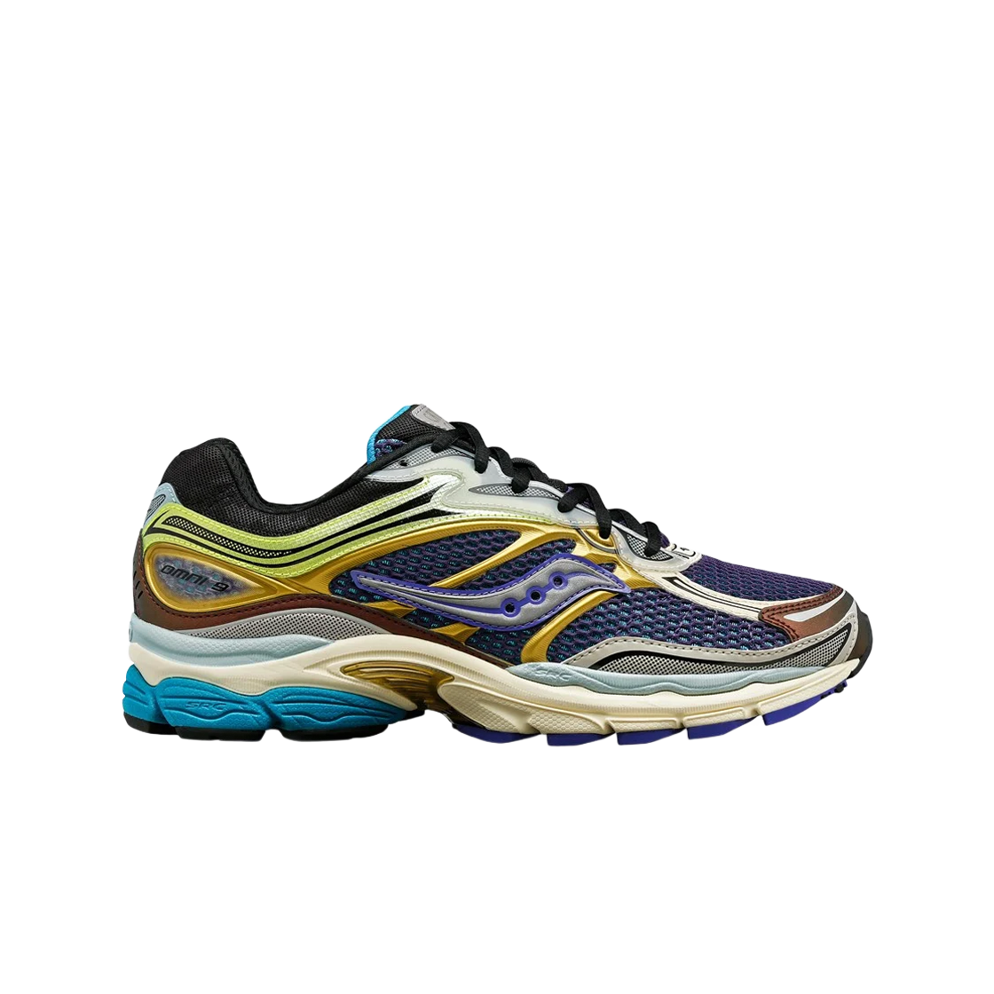 S70783-1 Saucony Progrid Omni 9 Purple Yellow