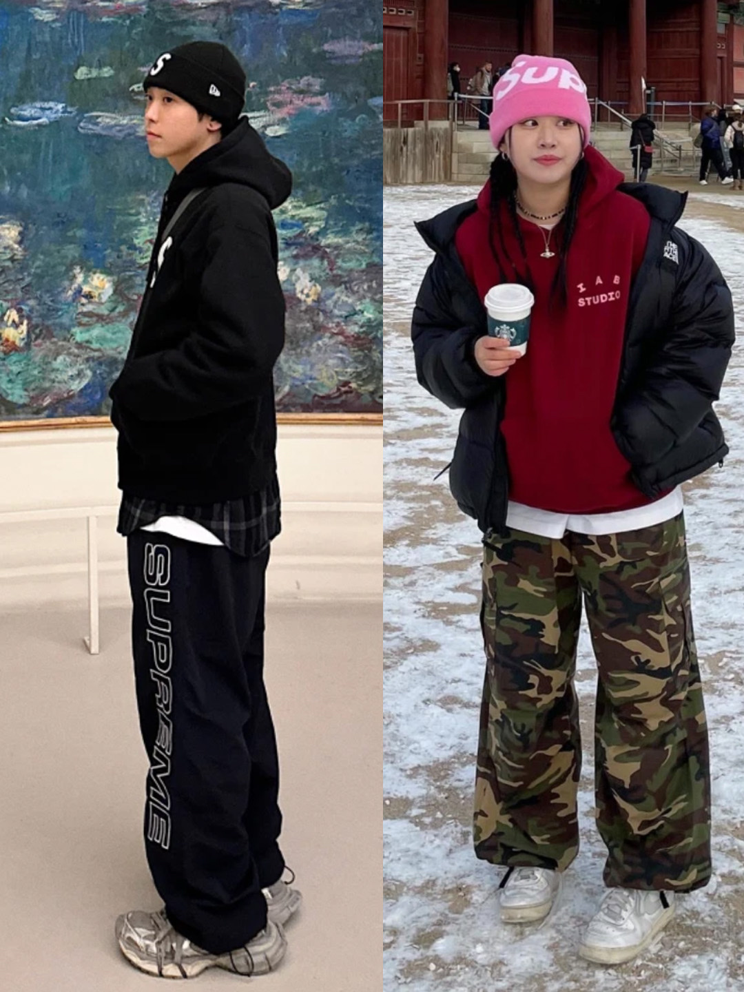 Supreme S Logo Zip Up Hooded Sweatshirt Black - 23FW, IAB Studio Hoodie Raspberry 착용 스타일 - 2
