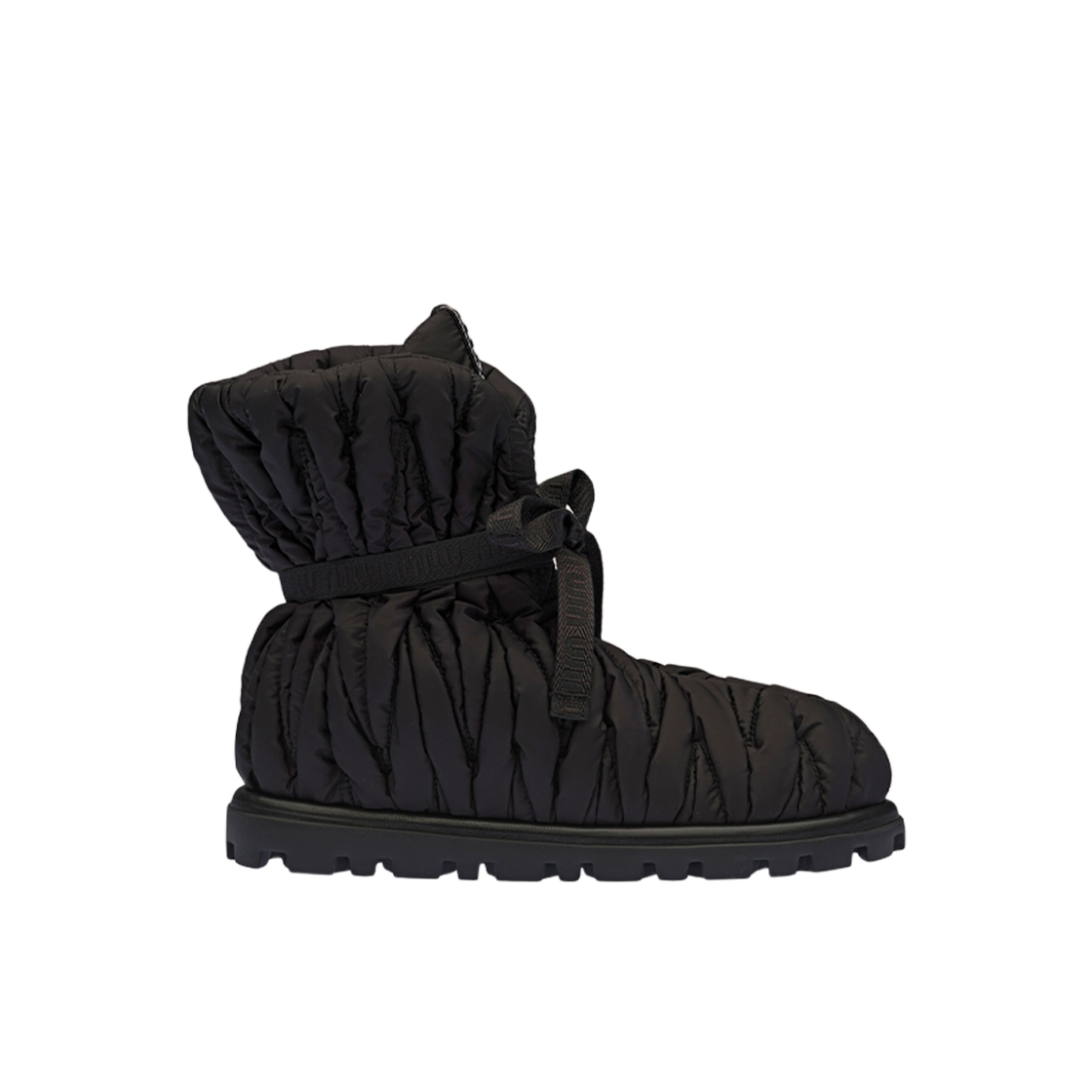 5U558D-89G-F0002 (W) Miu Miu Padded Nylon Booties Black