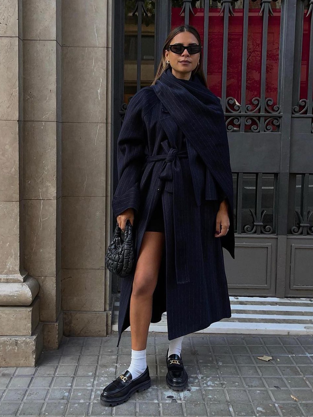 (W) Celine Luco Triomphe Loafers in Polished Calfskin Black, (W) Celine Margaret Loafer with Triomphe Frame in Polished Bull Black 착용 스타일 - 2