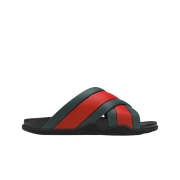 Gucci Web Rubber Slide Green Red