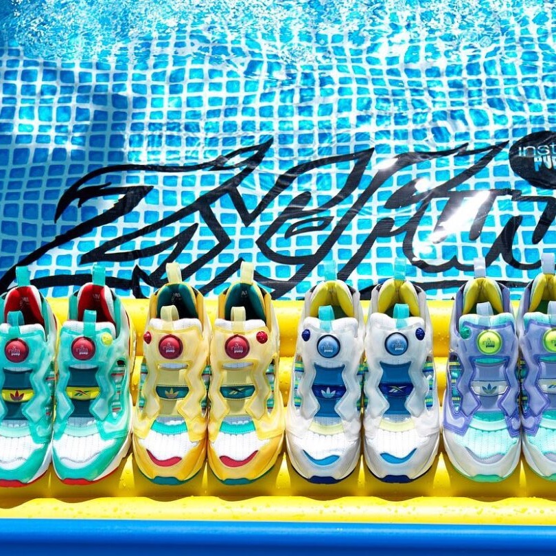 Adidas x Reebok ZX Fury Spring Yellow Equipment Green 착용 스타일