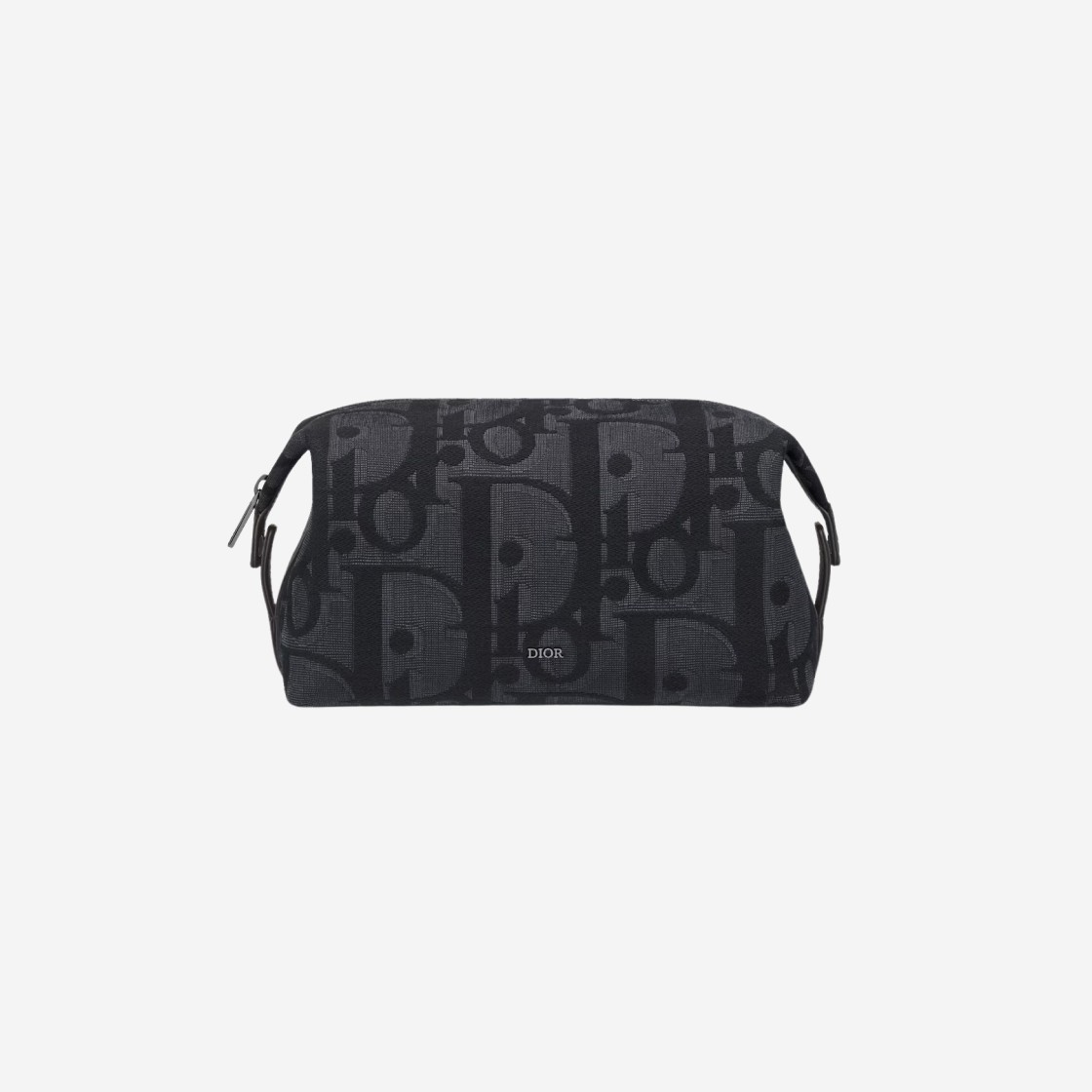 Dior Maxi Oblique Jacquard Toiletry Bag Black 상세 이미지 1