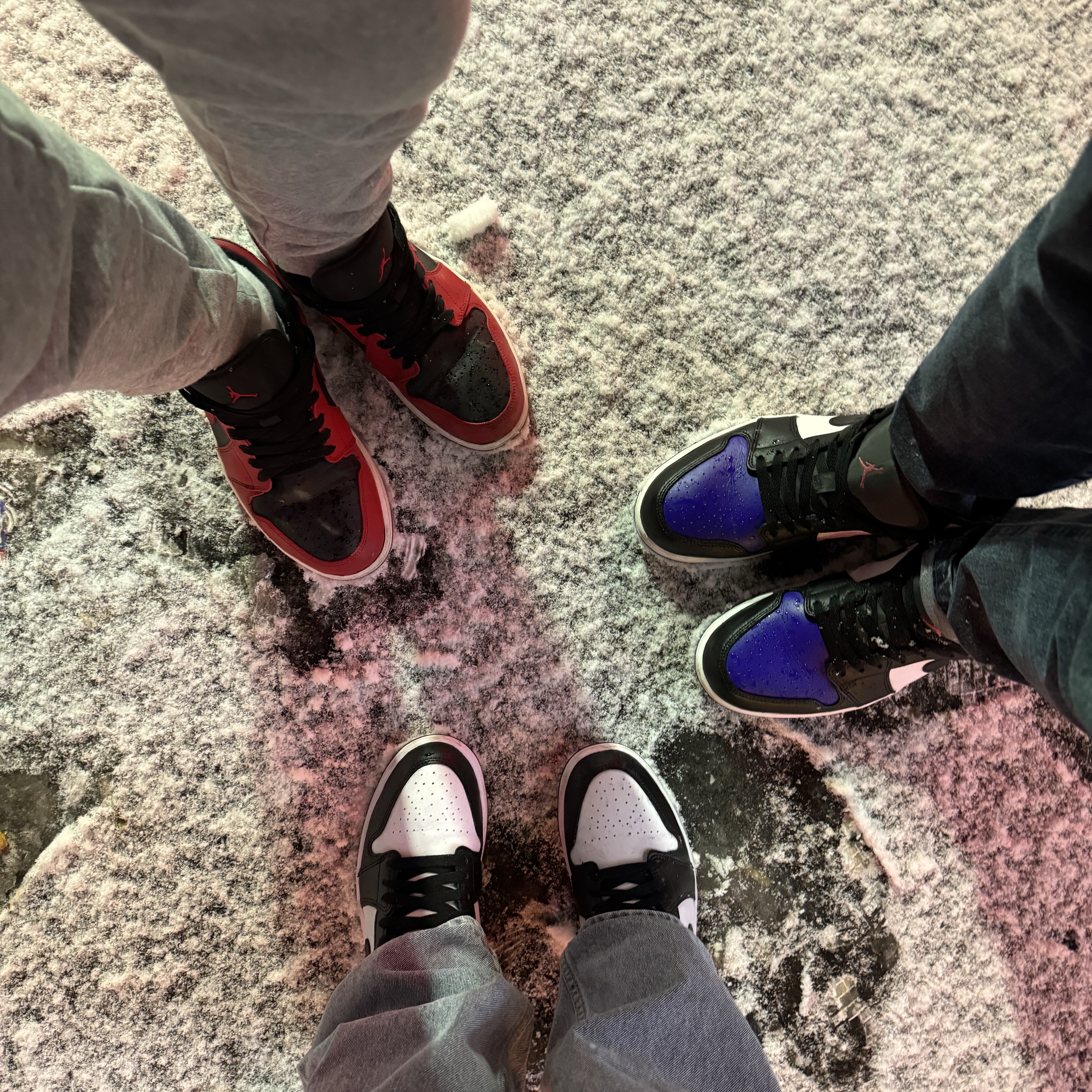 (W) Jordan 1 Mid White Black 착용 스타일