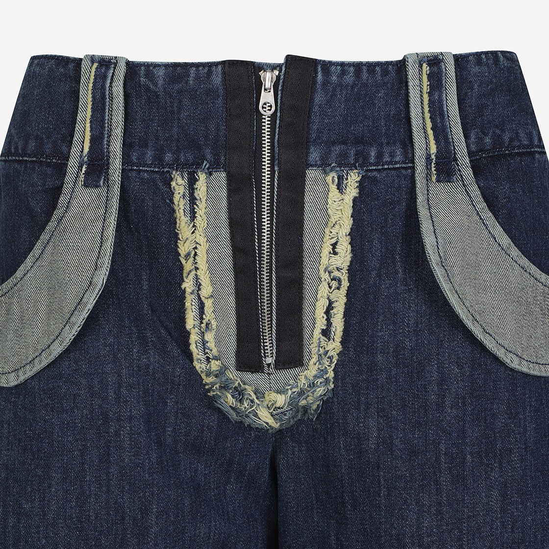 Paula Canovas Del Vas Women Twist Denim Bermuda Blue Washed 상세 이미지 3