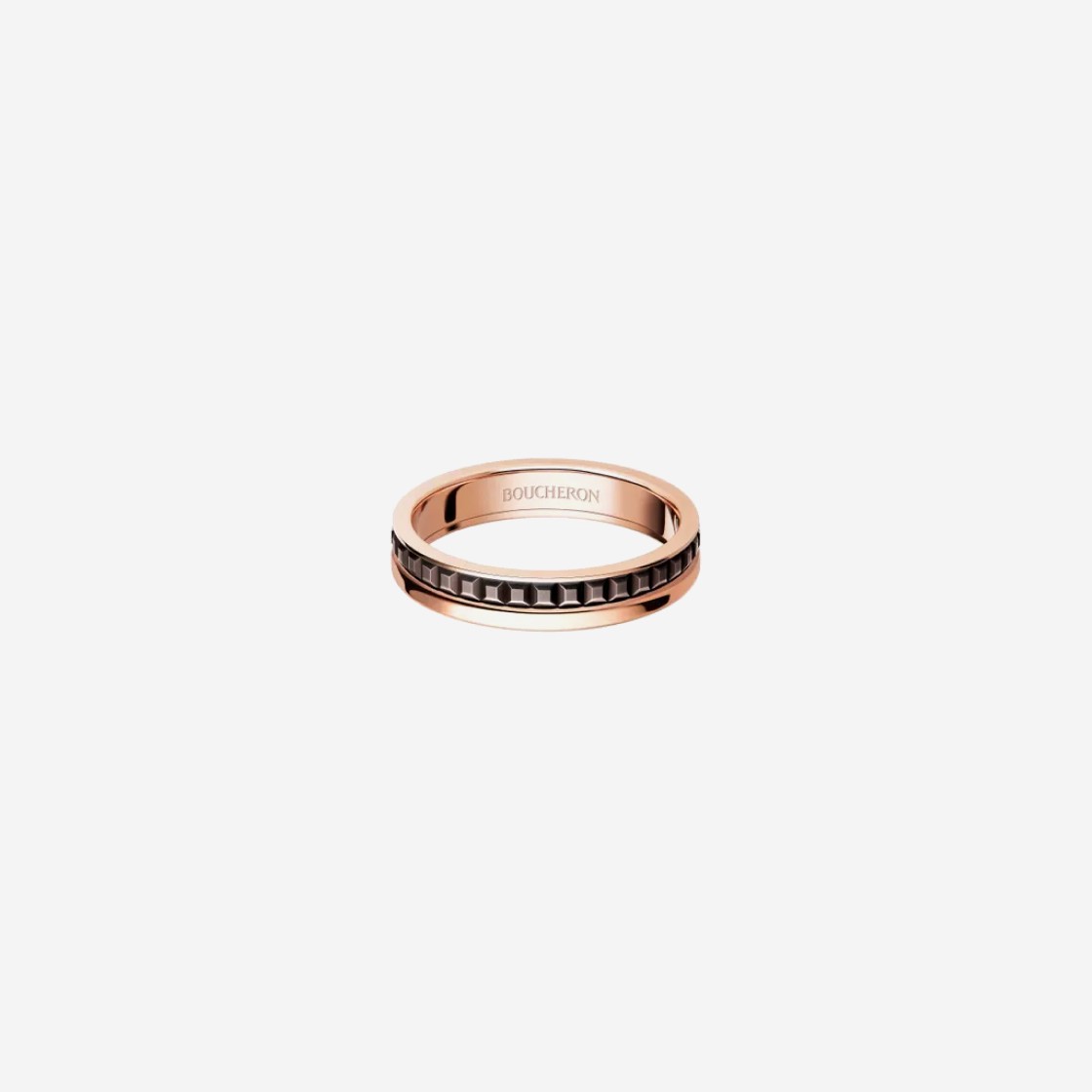 Boucheron Quatre Classique Wedding Band 18K Pink Yellow Gold Brown PVD 상세 이미지 1