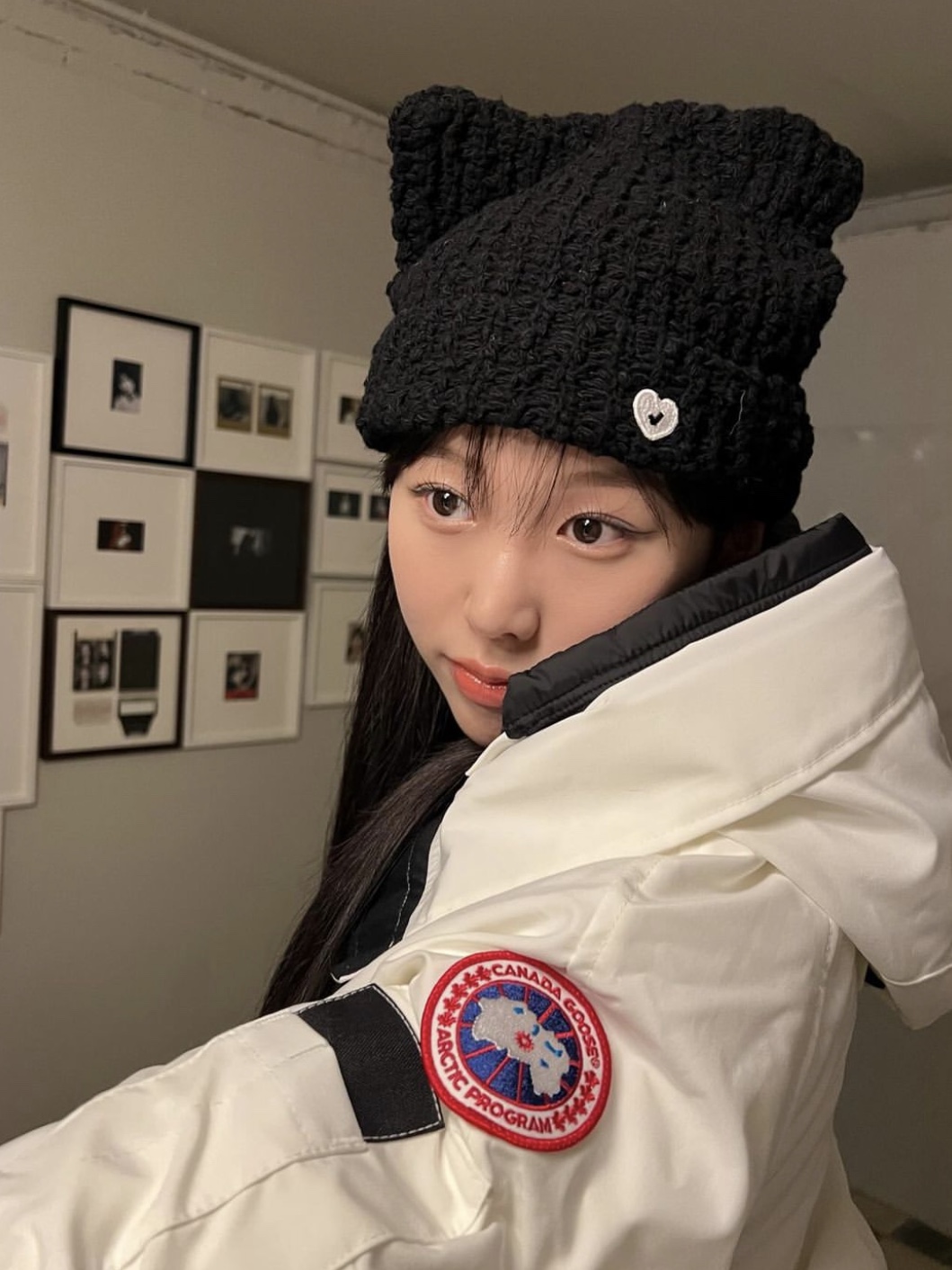 (W) Canada Goose Chilliwack Bomber Heritage North Star White 착용 스타일 - 1