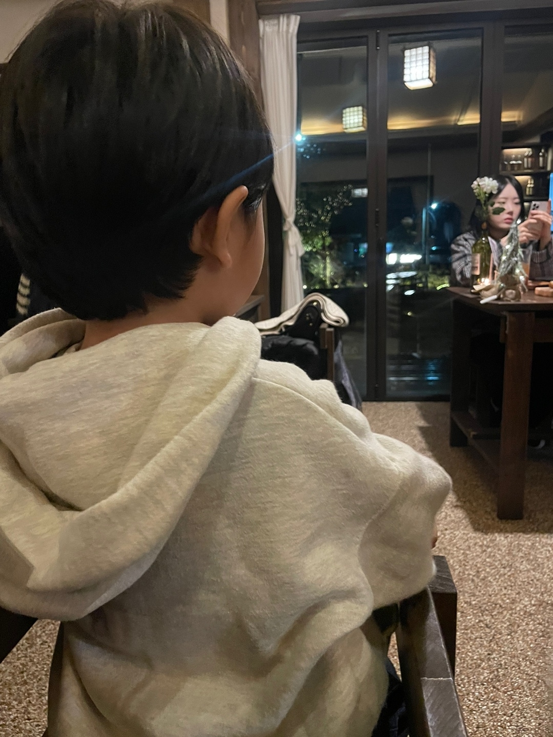 (Kids) Essentials The Core Collection Sweatshirt Light Oatmeal, (Kids) Essentials The Core Collection Long Sleeve Polo Stretch Limo 착용 스타일 - 2