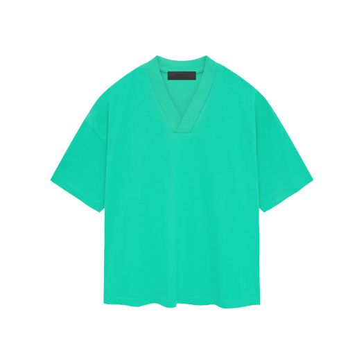 에센셜 브이넥 티셔츠 민트 리프 - 24SS