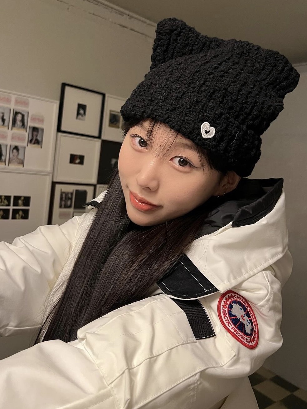 (W) Canada Goose Chilliwack Bomber Heritage North Star White 착용 스타일 - 2