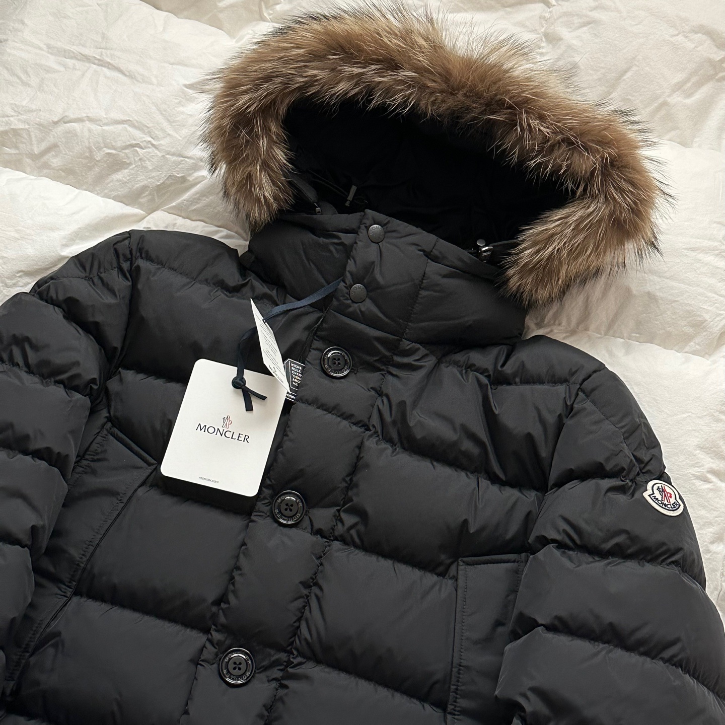Moncler Cluny Long Down Jacket Black - 23FW 착용 스타일 - 3