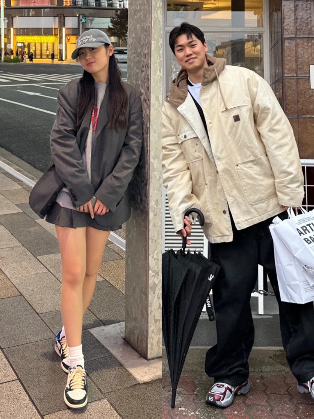 (W) Asics Gel-1130 White Midnight, UGG x Palace Tasman Slipper Chestnut 착용 스타일 - 3
