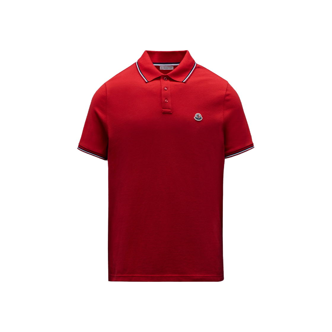 Moncler Logo Polo Shirt Scarlet Red - 23FW 상세 이미지 1